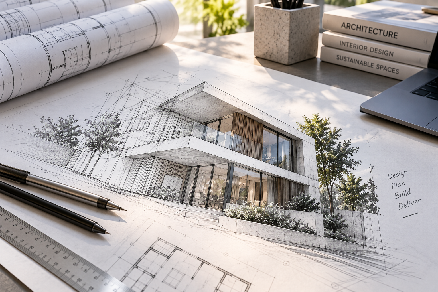 Architecture concept drawing