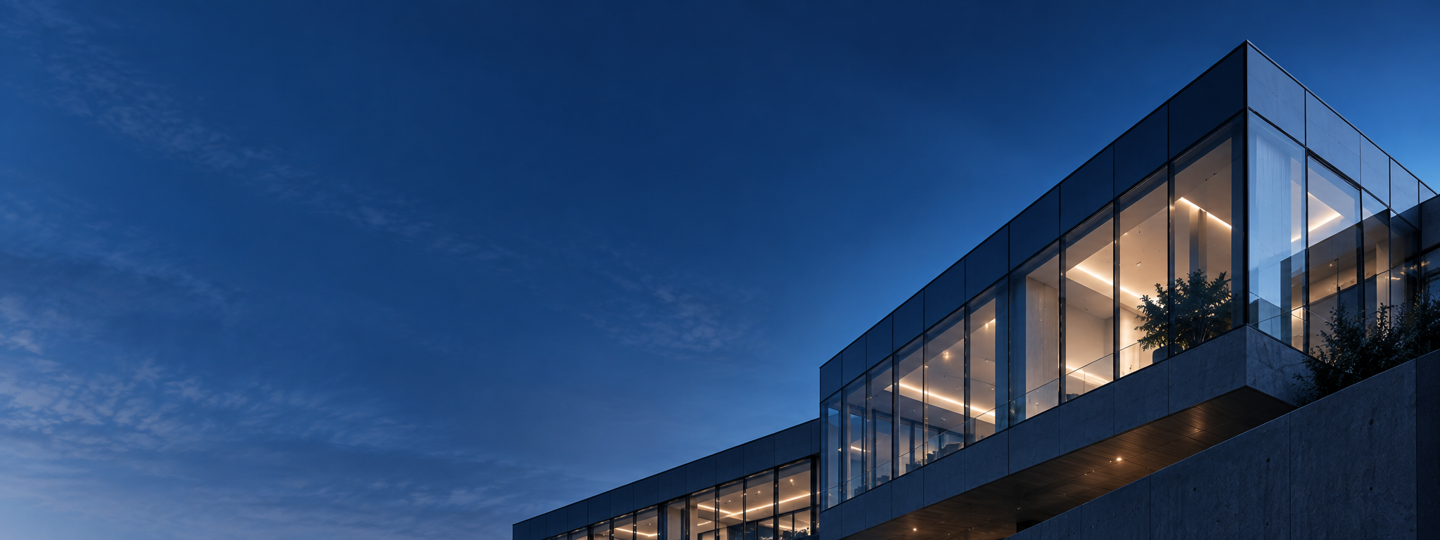 Modern completed architectural project